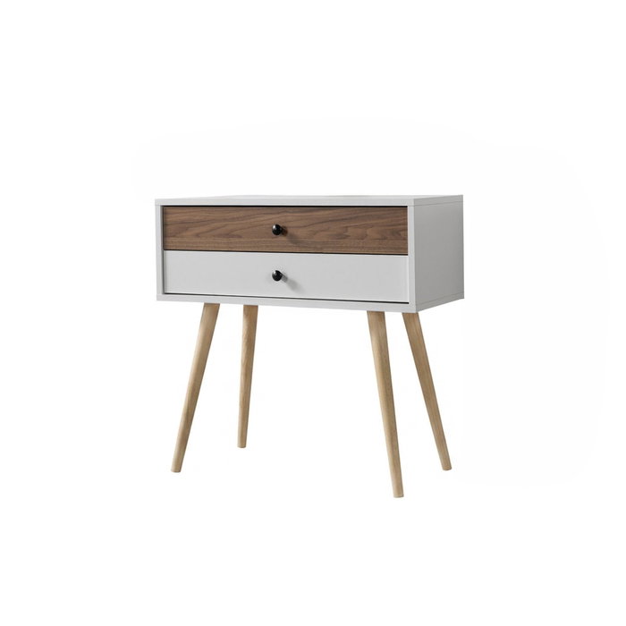 Hanah Home Vita 5204 Cómoda Blanco y Nogal